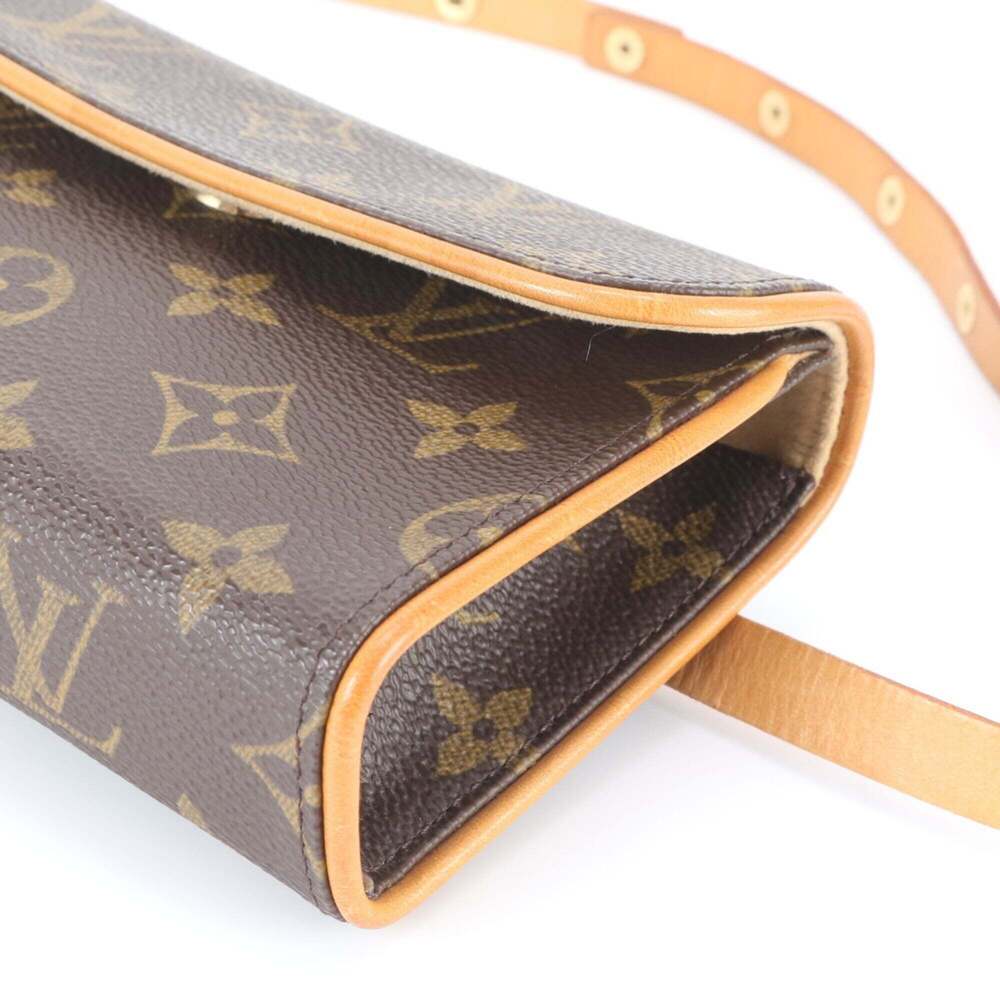 LOUIS VUITTON Brown Monogram Leather Pochette Mini Bag - Picture 6 of 13